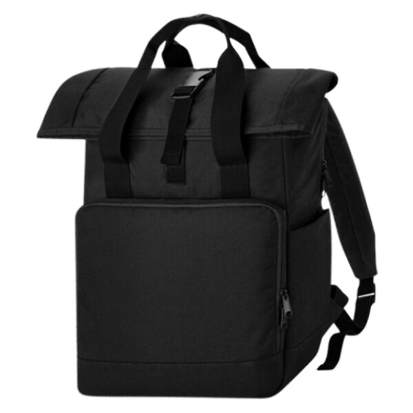 Recycled twin handle roll-top laptop backpack Vignette