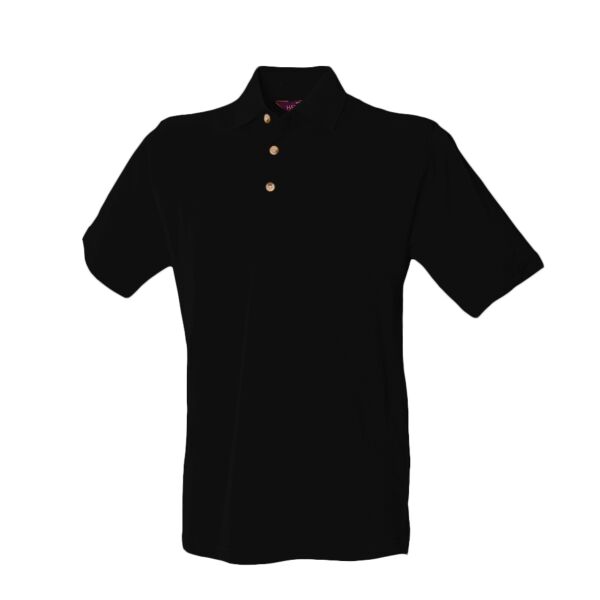 Classic cotton piqué polo with stand-up collar Vignette