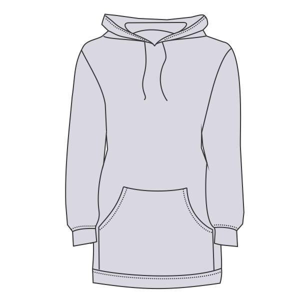 Women's longline hoodie Vignette