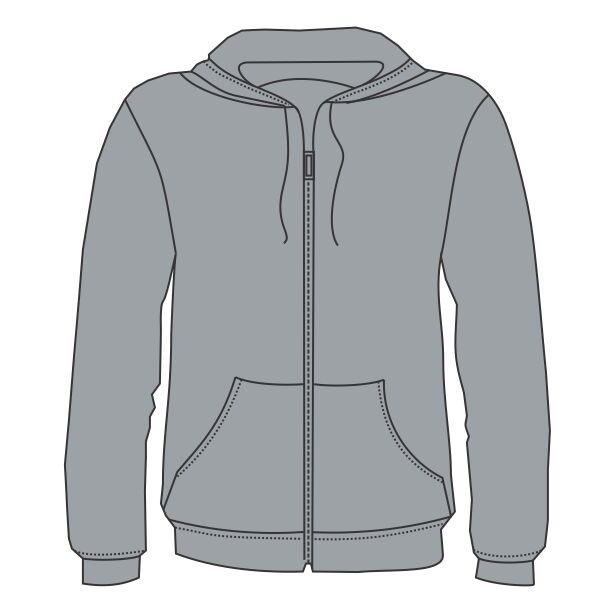 Unisex triblend full zip hoodie Vignette