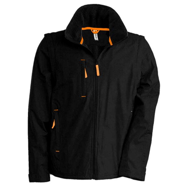 Score contrast detachable sleeve blouson jacket Vignette