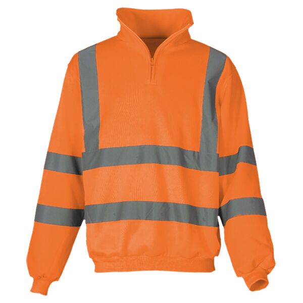 Hi-vis ¼ zip sweatshirt (HVK06) Vignette