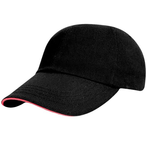 Junior low-profile heavy brushed cotton cap with sandwich peak Vignette