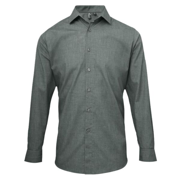 Poplin cross-dye roll sleeve shirt Vignette