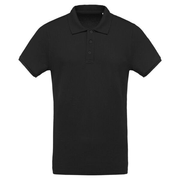 Men's organic piqué short-sleeved polo shirt Vignette
