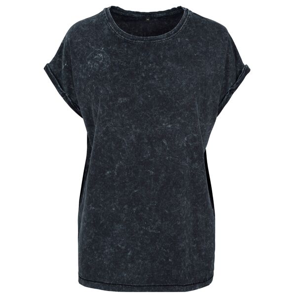 Women's acid washed extended shoulder tee Vignette