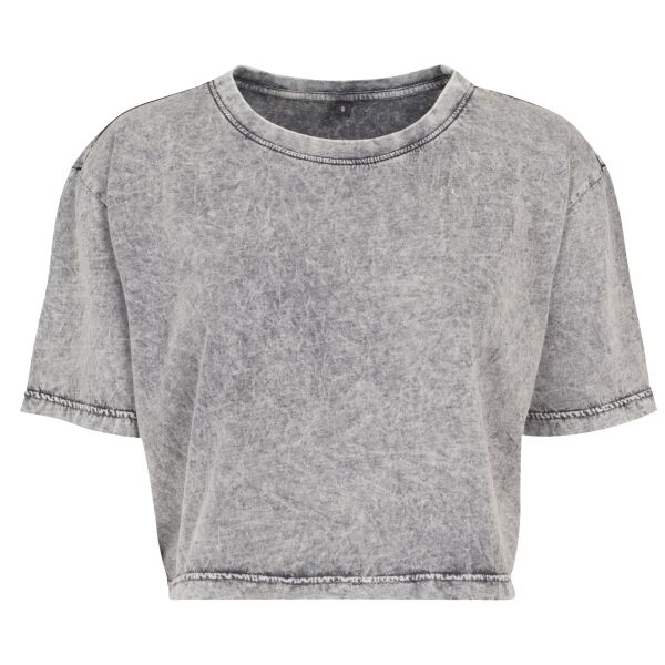 Women's acid washed cropped tee Vignette