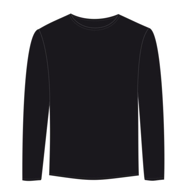 Tagless - Men's Crew Neck Long Sleeve Sports Vignette