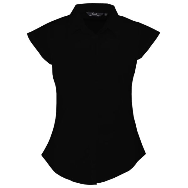 Cap sleeve poplin blouse Vignette