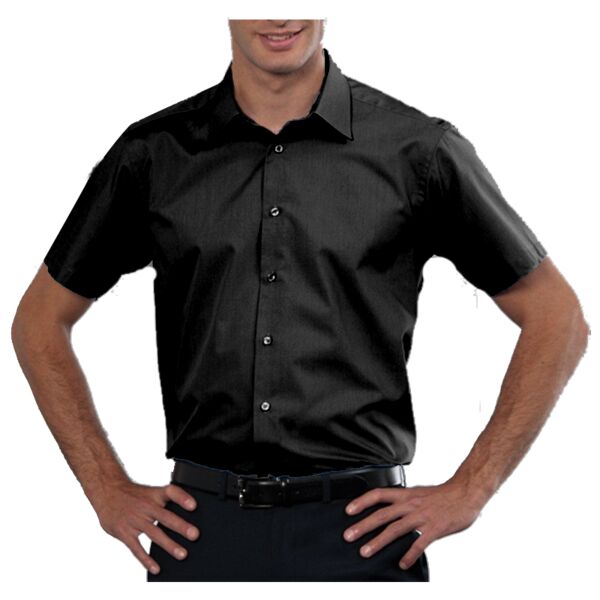 Cap Sleeve Polycotton Easycare Fitted Poplin Shirt Vignette