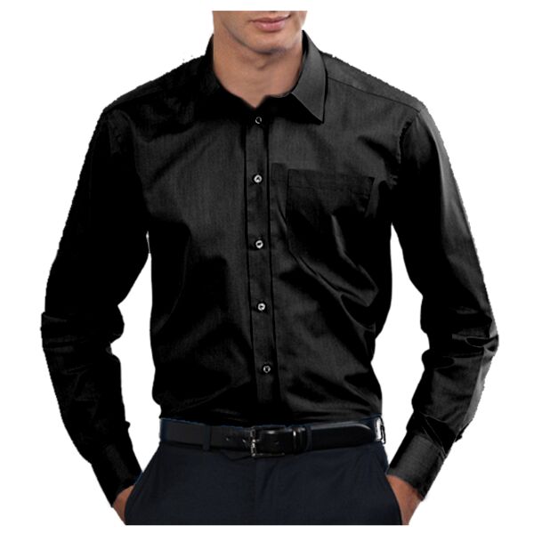 Long sleeve 100% cotton poplin shirt Vignette