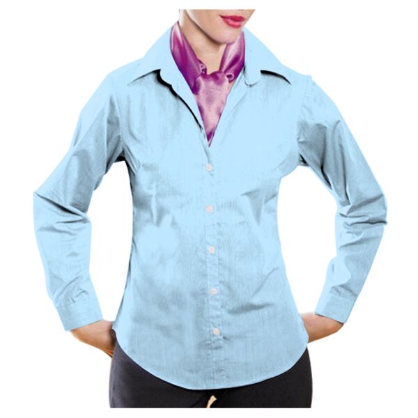'Fil-a-Fil' long sleeve fitted blouse Vignette