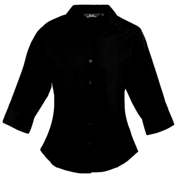 ¾ sleeve poplin blouse Vignette