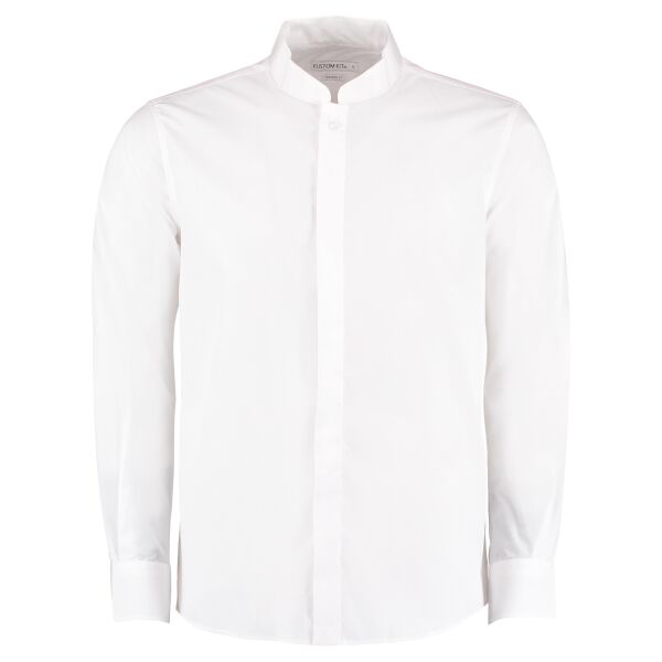 Mandarin collar fitted shirt long sleeved Vignette